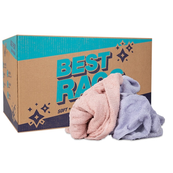 Shop Towel Size Terry Wipers - COLORED25 lb box